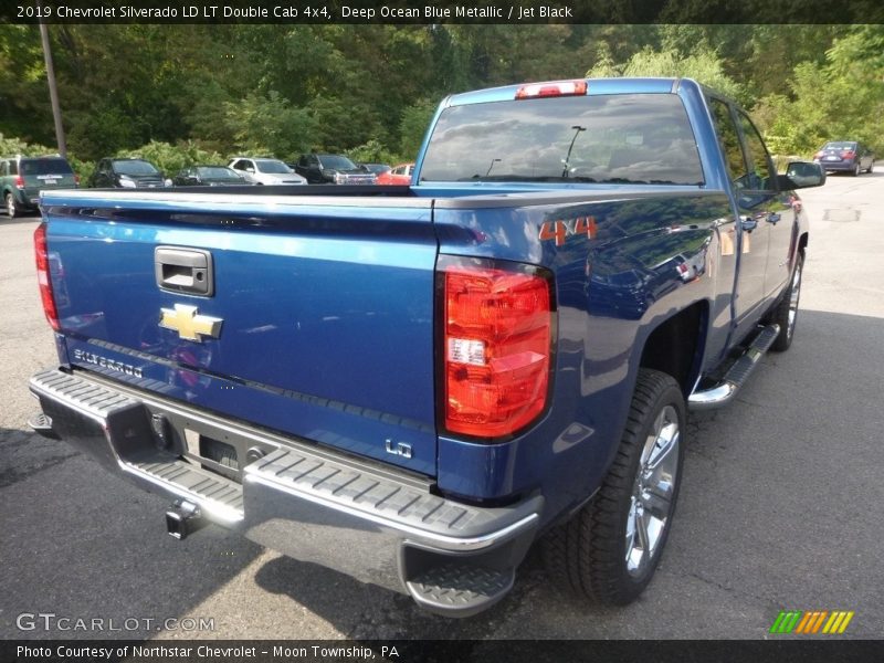 Deep Ocean Blue Metallic / Jet Black 2019 Chevrolet Silverado LD LT Double Cab 4x4