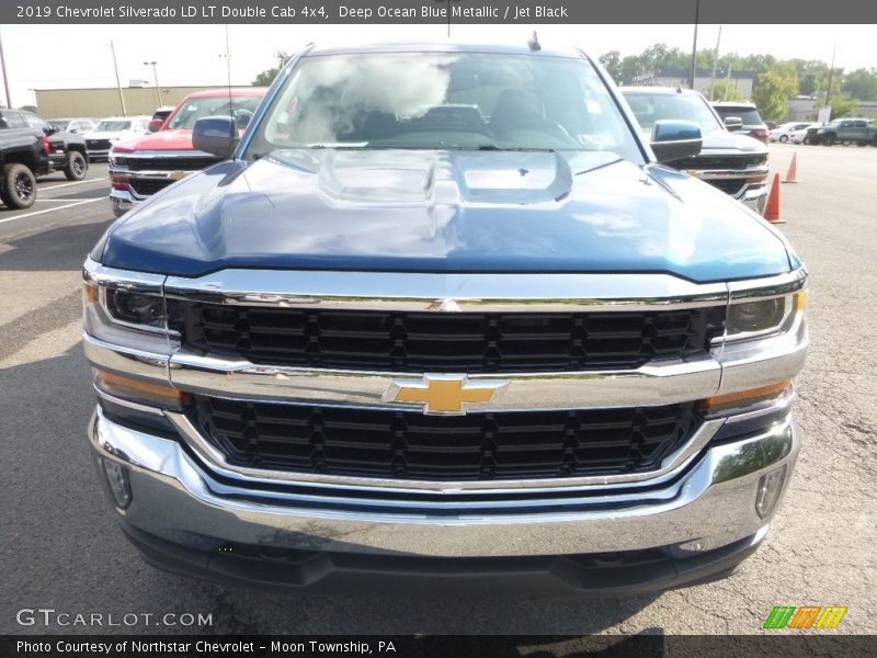 Deep Ocean Blue Metallic / Jet Black 2019 Chevrolet Silverado LD LT Double Cab 4x4