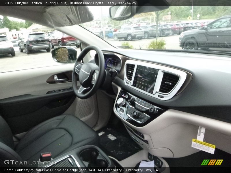 Brilliant Black Crystal Pearl / Black/Alloy 2019 Chrysler Pacifica Touring L Plus