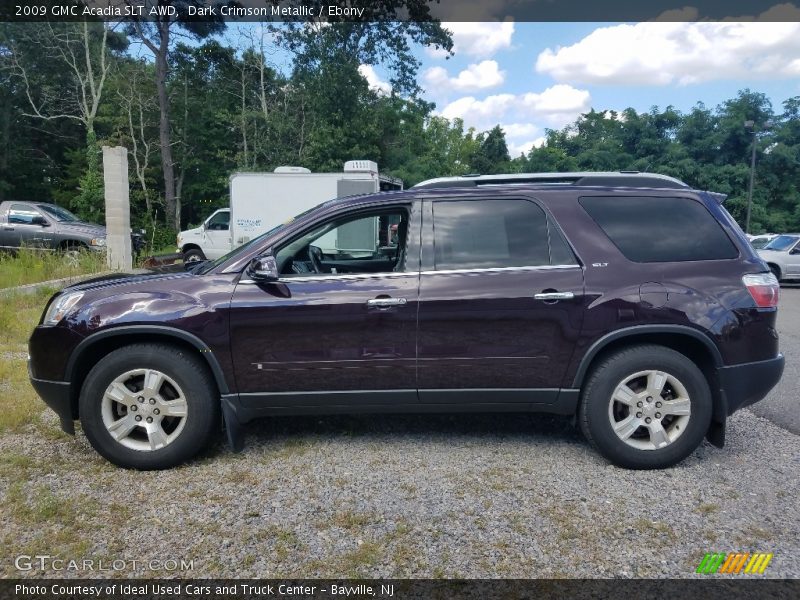 Dark Crimson Metallic / Ebony 2009 GMC Acadia SLT AWD