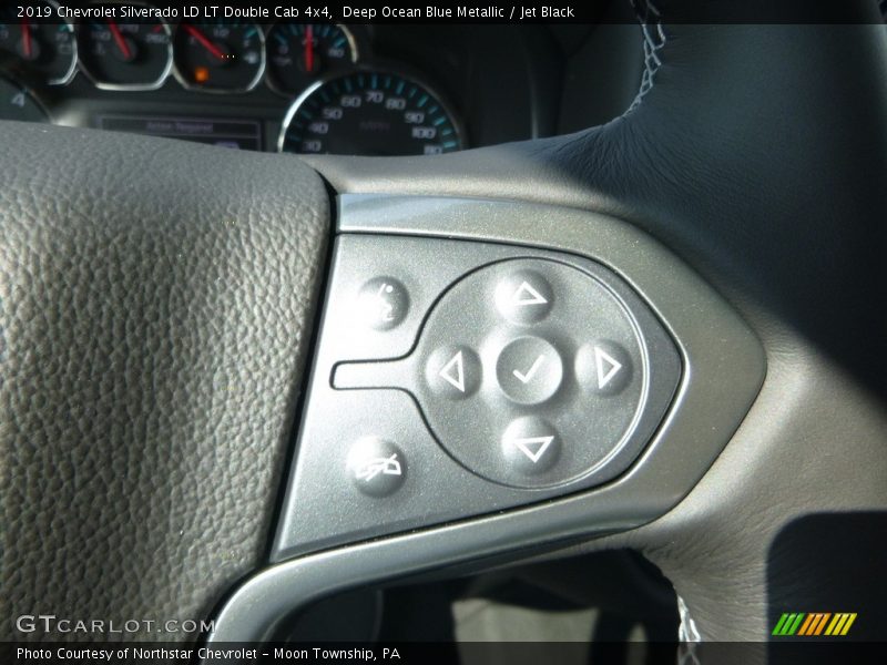 Deep Ocean Blue Metallic / Jet Black 2019 Chevrolet Silverado LD LT Double Cab 4x4