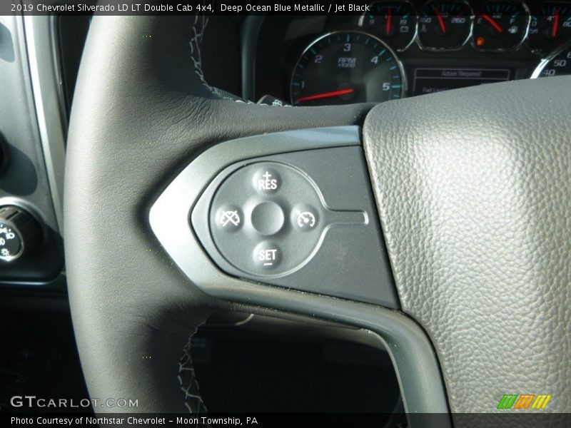 Deep Ocean Blue Metallic / Jet Black 2019 Chevrolet Silverado LD LT Double Cab 4x4