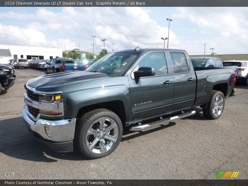 Graphite Metallic / Jet Black 2019 Chevrolet Silverado LD LT Double Cab 4x4