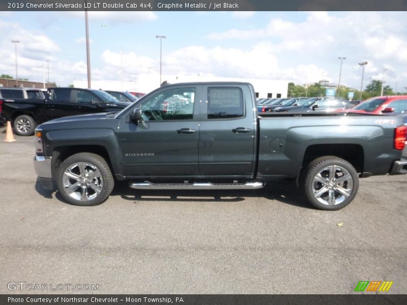 Graphite Metallic / Jet Black 2019 Chevrolet Silverado LD LT Double Cab 4x4