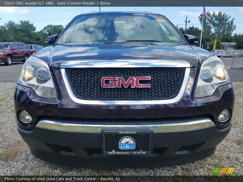 Dark Crimson Metallic / Ebony 2009 GMC Acadia SLT AWD