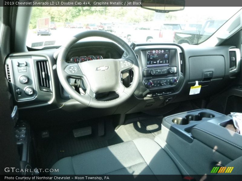 Graphite Metallic / Jet Black 2019 Chevrolet Silverado LD LT Double Cab 4x4