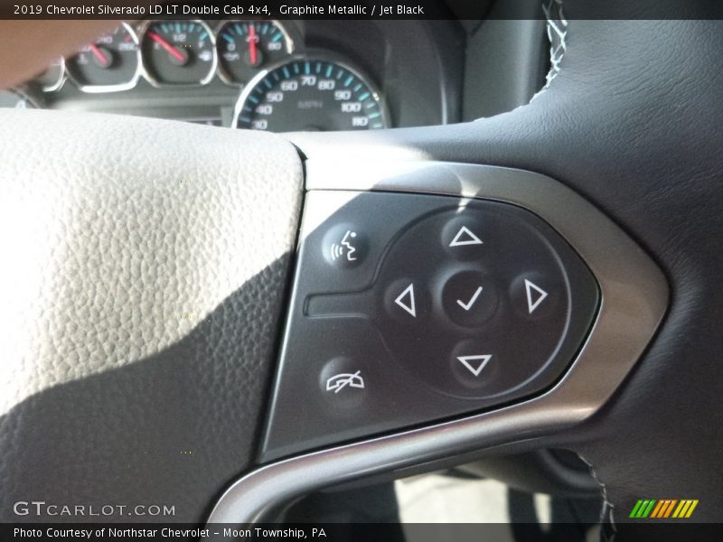 Graphite Metallic / Jet Black 2019 Chevrolet Silverado LD LT Double Cab 4x4