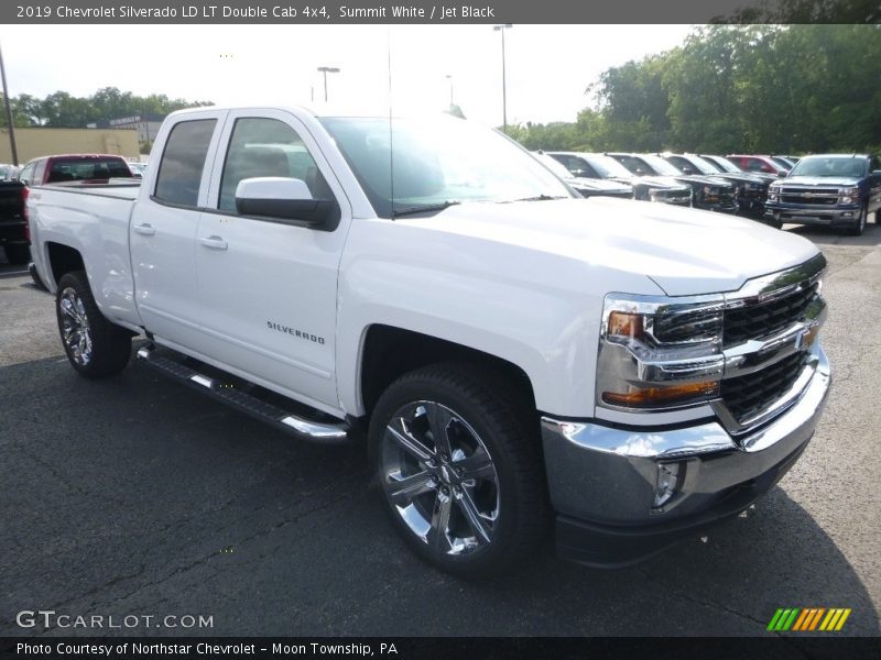Summit White / Jet Black 2019 Chevrolet Silverado LD LT Double Cab 4x4