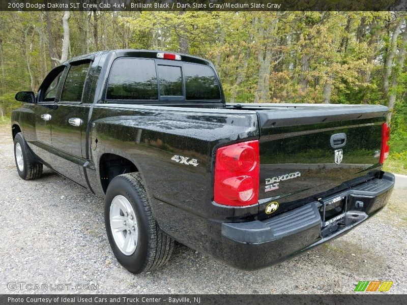 Brilliant Black / Dark Slate Gray/Medium Slate Gray 2008 Dodge Dakota SLT Crew Cab 4x4