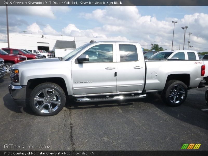 Silver Ice Metallic / Jet Black 2019 Chevrolet Silverado LD LT Double Cab 4x4