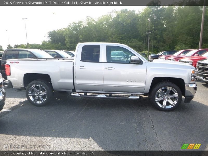 Silver Ice Metallic / Jet Black 2019 Chevrolet Silverado LD LT Double Cab 4x4