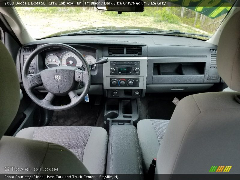 Brilliant Black / Dark Slate Gray/Medium Slate Gray 2008 Dodge Dakota SLT Crew Cab 4x4