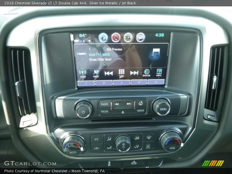 Silver Ice Metallic / Jet Black 2019 Chevrolet Silverado LD LT Double Cab 4x4