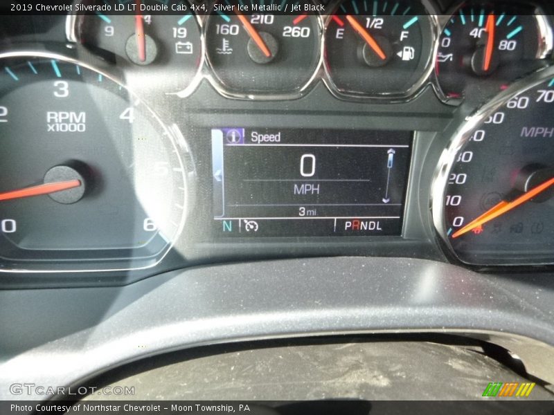 Silver Ice Metallic / Jet Black 2019 Chevrolet Silverado LD LT Double Cab 4x4