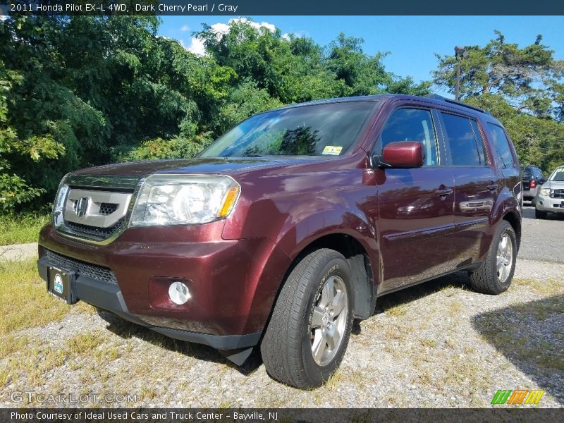 Dark Cherry Pearl / Gray 2011 Honda Pilot EX-L 4WD