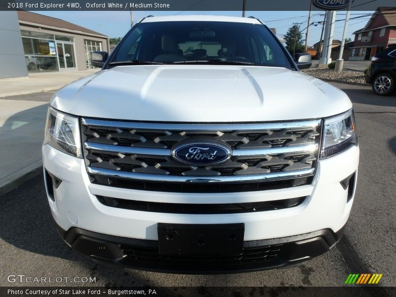 Oxford White / Medium Stone 2018 Ford Explorer 4WD