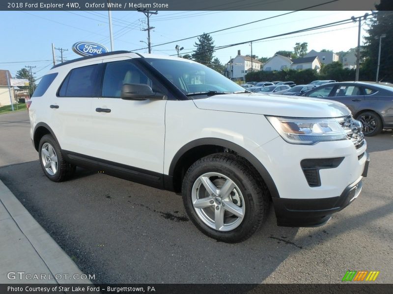 Oxford White / Medium Stone 2018 Ford Explorer 4WD