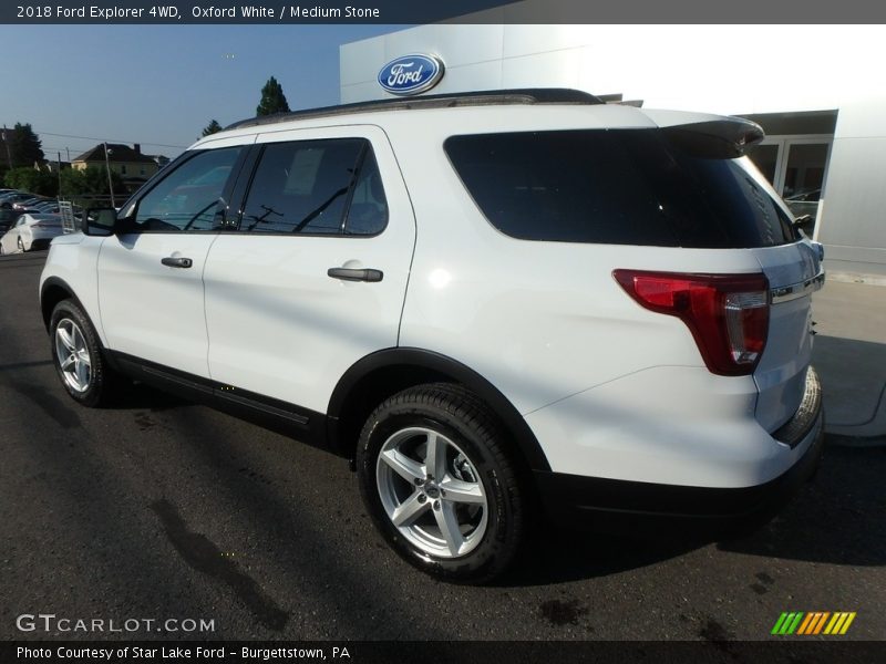 Oxford White / Medium Stone 2018 Ford Explorer 4WD