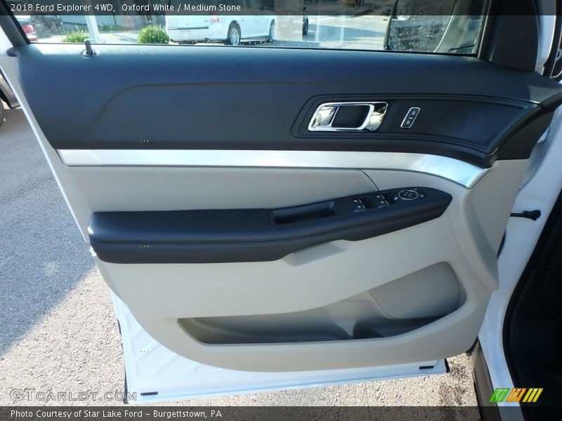 Oxford White / Medium Stone 2018 Ford Explorer 4WD