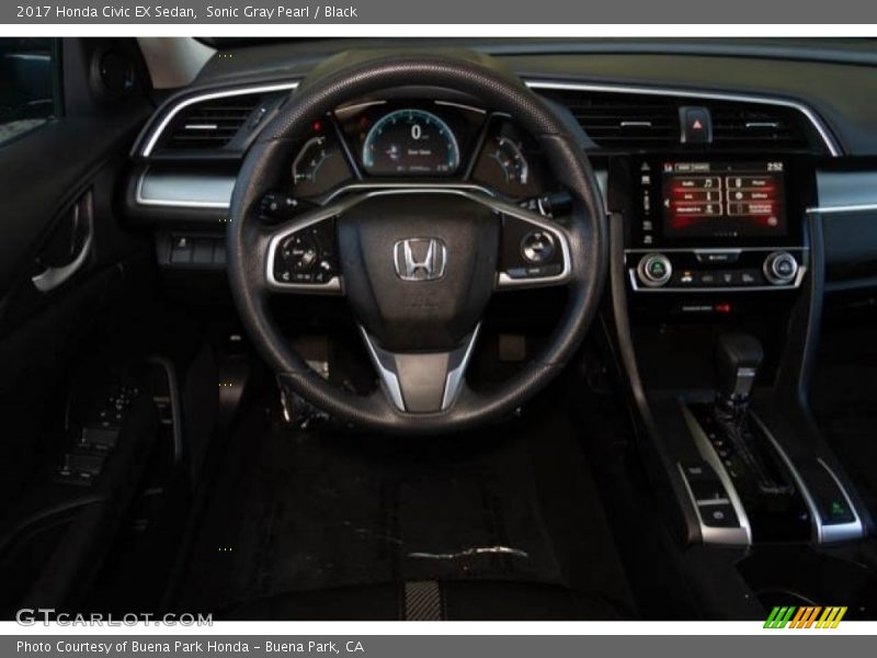 Sonic Gray Pearl / Black 2017 Honda Civic EX Sedan