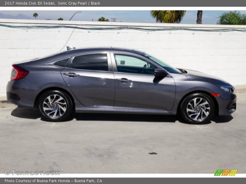 Sonic Gray Pearl / Black 2017 Honda Civic EX Sedan