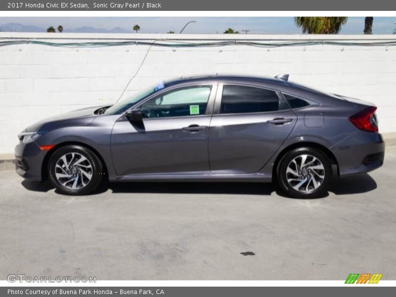 Sonic Gray Pearl / Black 2017 Honda Civic EX Sedan