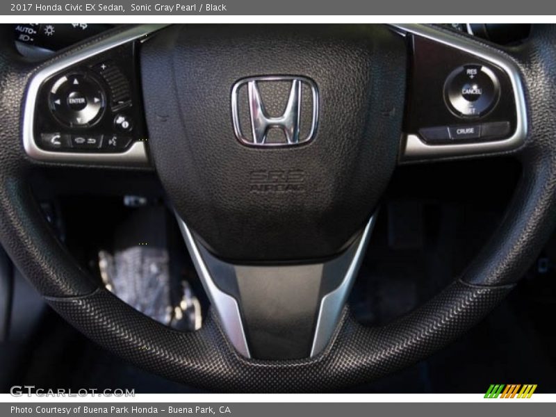 Sonic Gray Pearl / Black 2017 Honda Civic EX Sedan