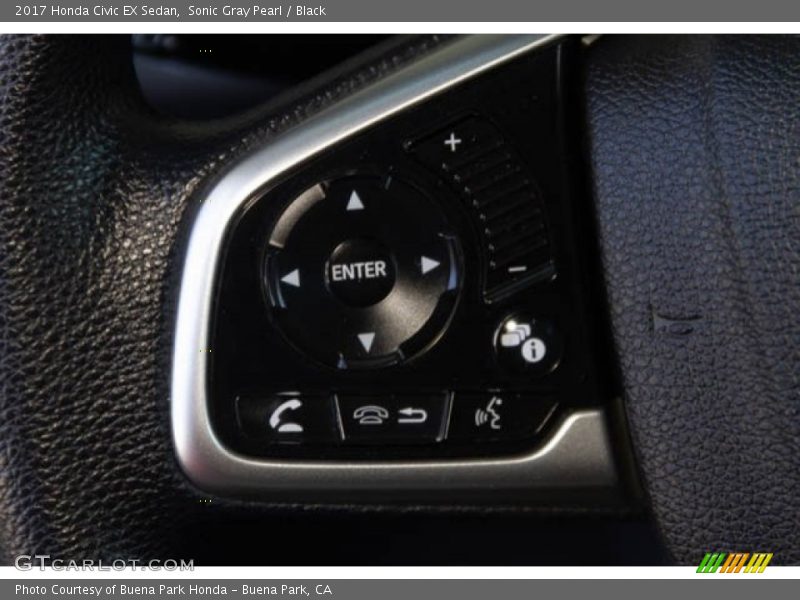 Sonic Gray Pearl / Black 2017 Honda Civic EX Sedan