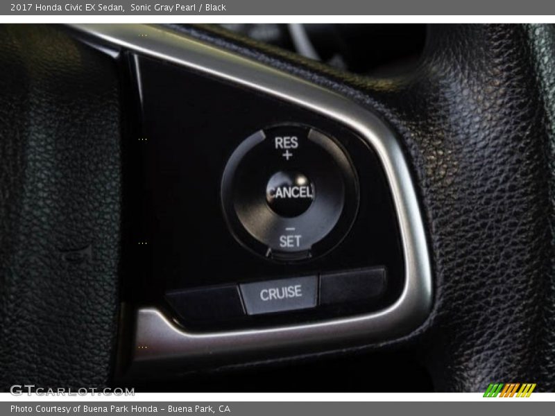 Sonic Gray Pearl / Black 2017 Honda Civic EX Sedan