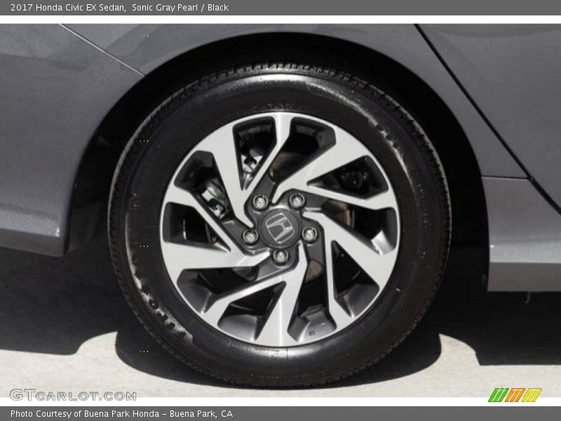 Sonic Gray Pearl / Black 2017 Honda Civic EX Sedan