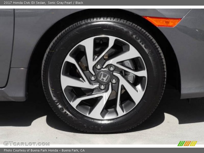 Sonic Gray Pearl / Black 2017 Honda Civic EX Sedan