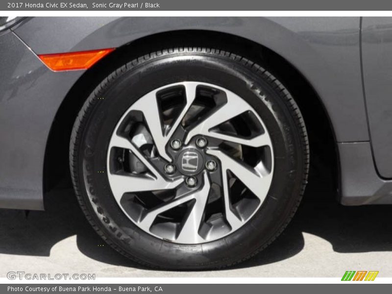 Sonic Gray Pearl / Black 2017 Honda Civic EX Sedan
