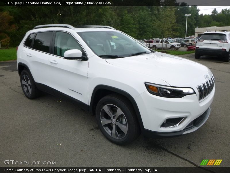 Bright White / Black/Ski Grey 2019 Jeep Cherokee Limited 4x4
