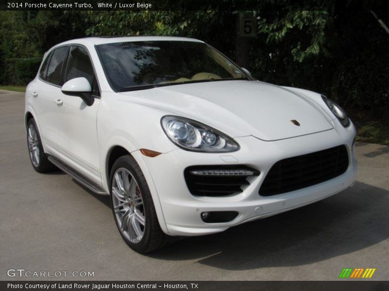 White / Luxor Beige 2014 Porsche Cayenne Turbo