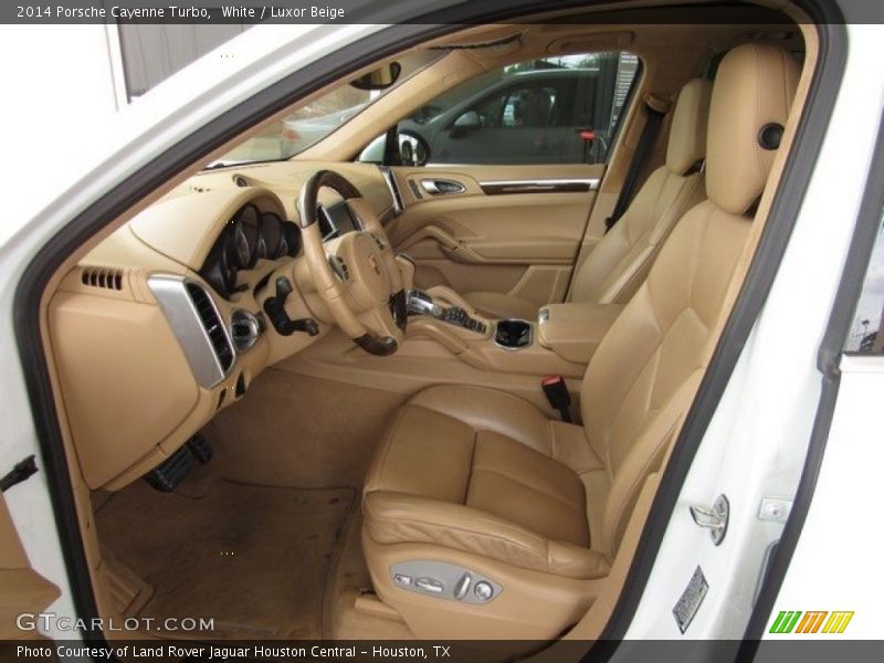 White / Luxor Beige 2014 Porsche Cayenne Turbo