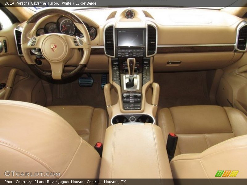 White / Luxor Beige 2014 Porsche Cayenne Turbo