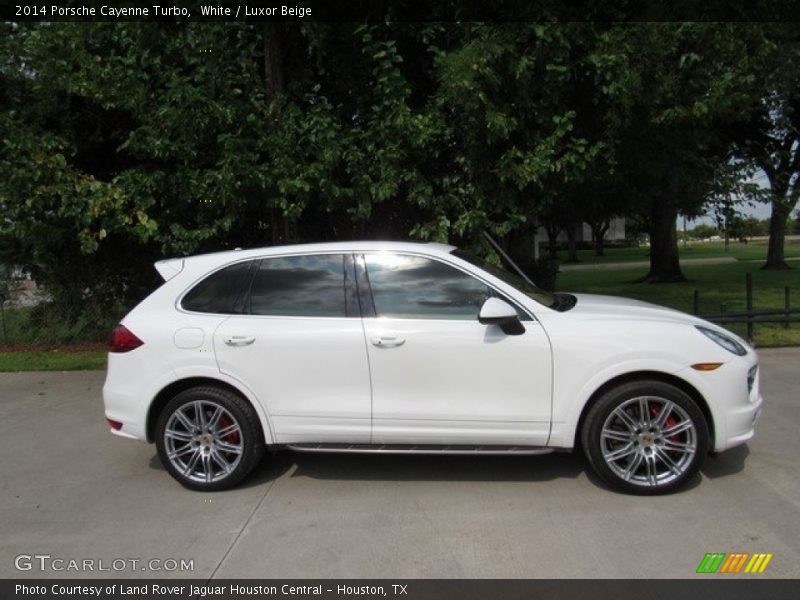 White / Luxor Beige 2014 Porsche Cayenne Turbo