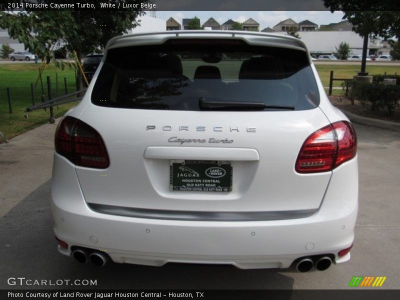 White / Luxor Beige 2014 Porsche Cayenne Turbo