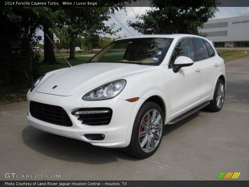 White / Luxor Beige 2014 Porsche Cayenne Turbo