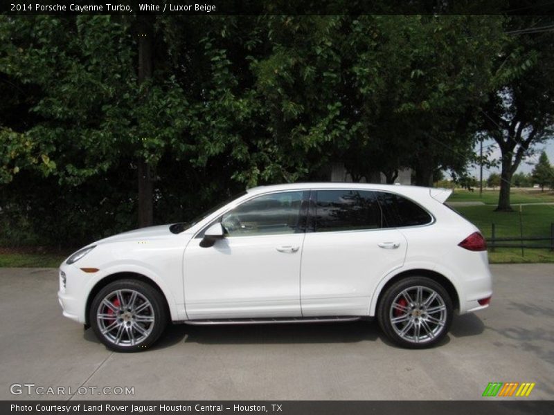 White / Luxor Beige 2014 Porsche Cayenne Turbo