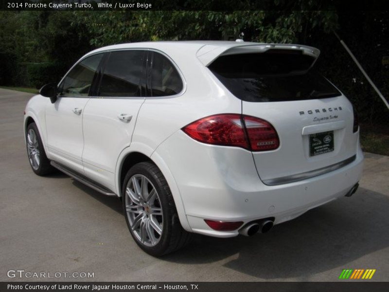 White / Luxor Beige 2014 Porsche Cayenne Turbo