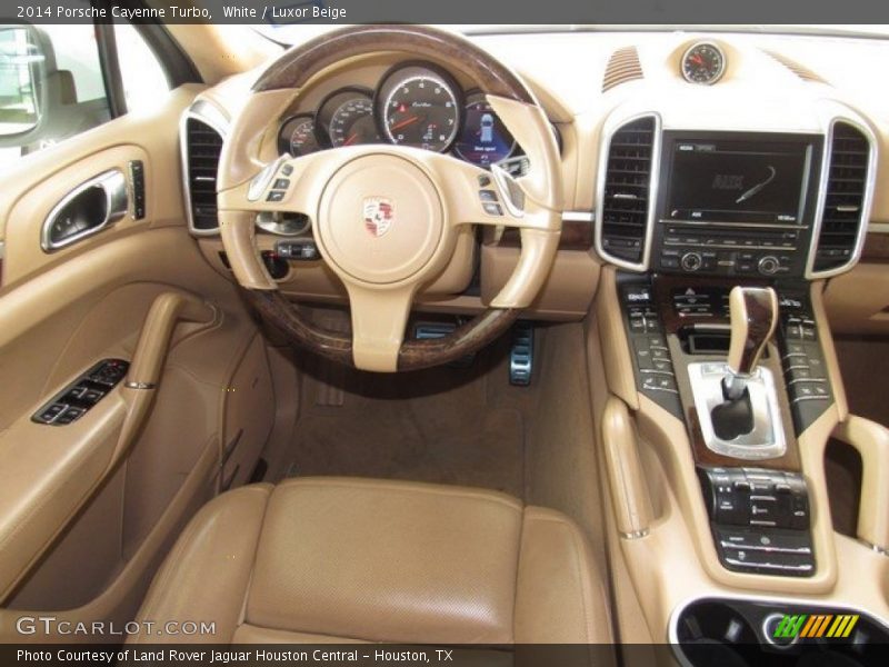 White / Luxor Beige 2014 Porsche Cayenne Turbo