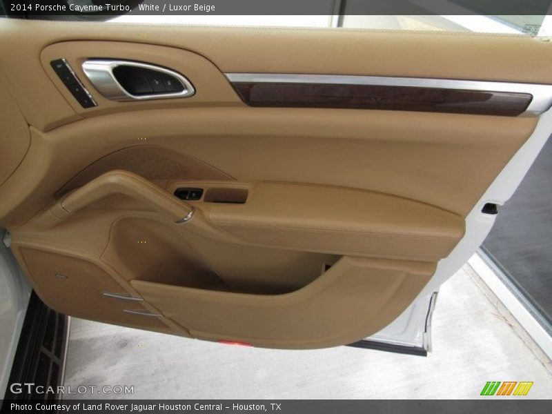 White / Luxor Beige 2014 Porsche Cayenne Turbo
