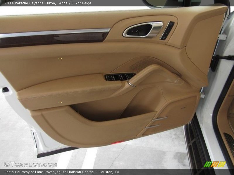 White / Luxor Beige 2014 Porsche Cayenne Turbo