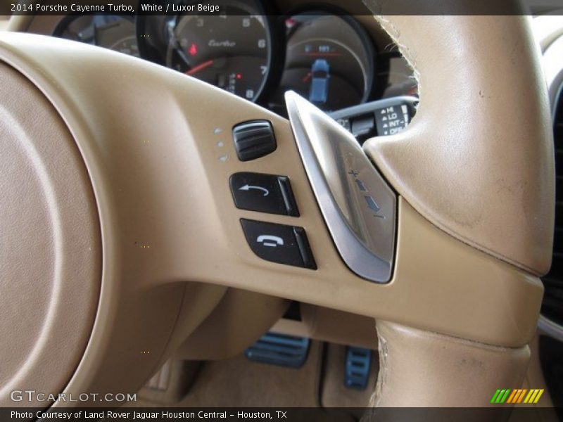 White / Luxor Beige 2014 Porsche Cayenne Turbo