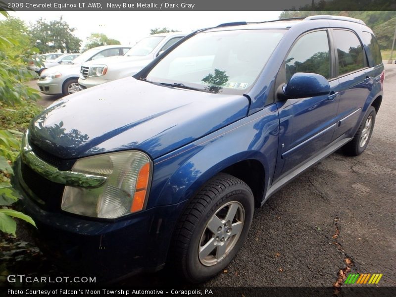 Navy Blue Metallic / Dark Gray 2008 Chevrolet Equinox LT AWD