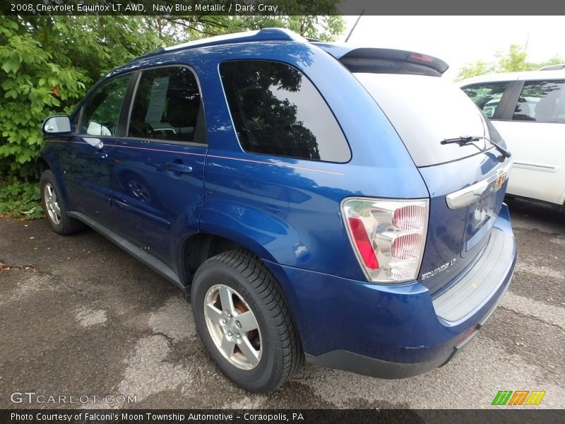 Navy Blue Metallic / Dark Gray 2008 Chevrolet Equinox LT AWD