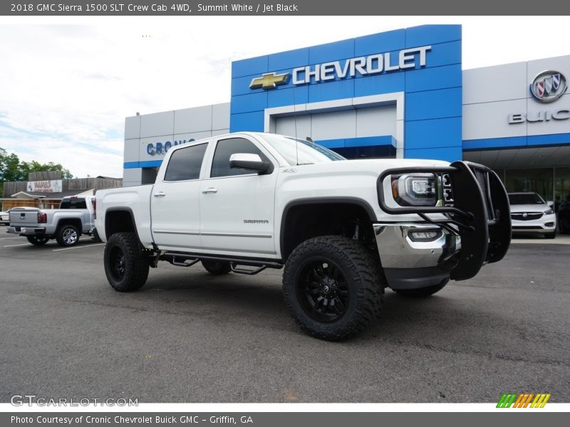 Summit White / Jet Black 2018 GMC Sierra 1500 SLT Crew Cab 4WD