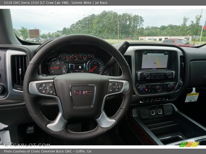 Summit White / Jet Black 2018 GMC Sierra 1500 SLT Crew Cab 4WD