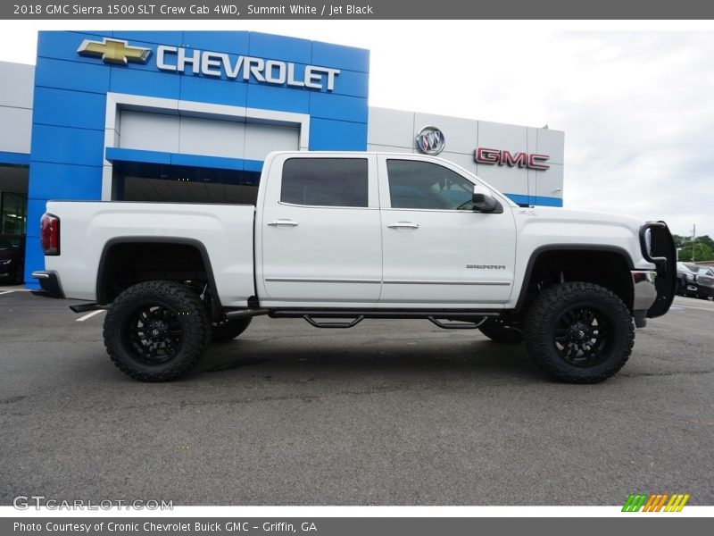 Summit White / Jet Black 2018 GMC Sierra 1500 SLT Crew Cab 4WD